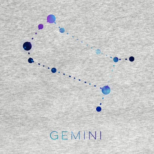 GEMINI STAR CONSTELLATION ZODIAC SIGN by deificusArt